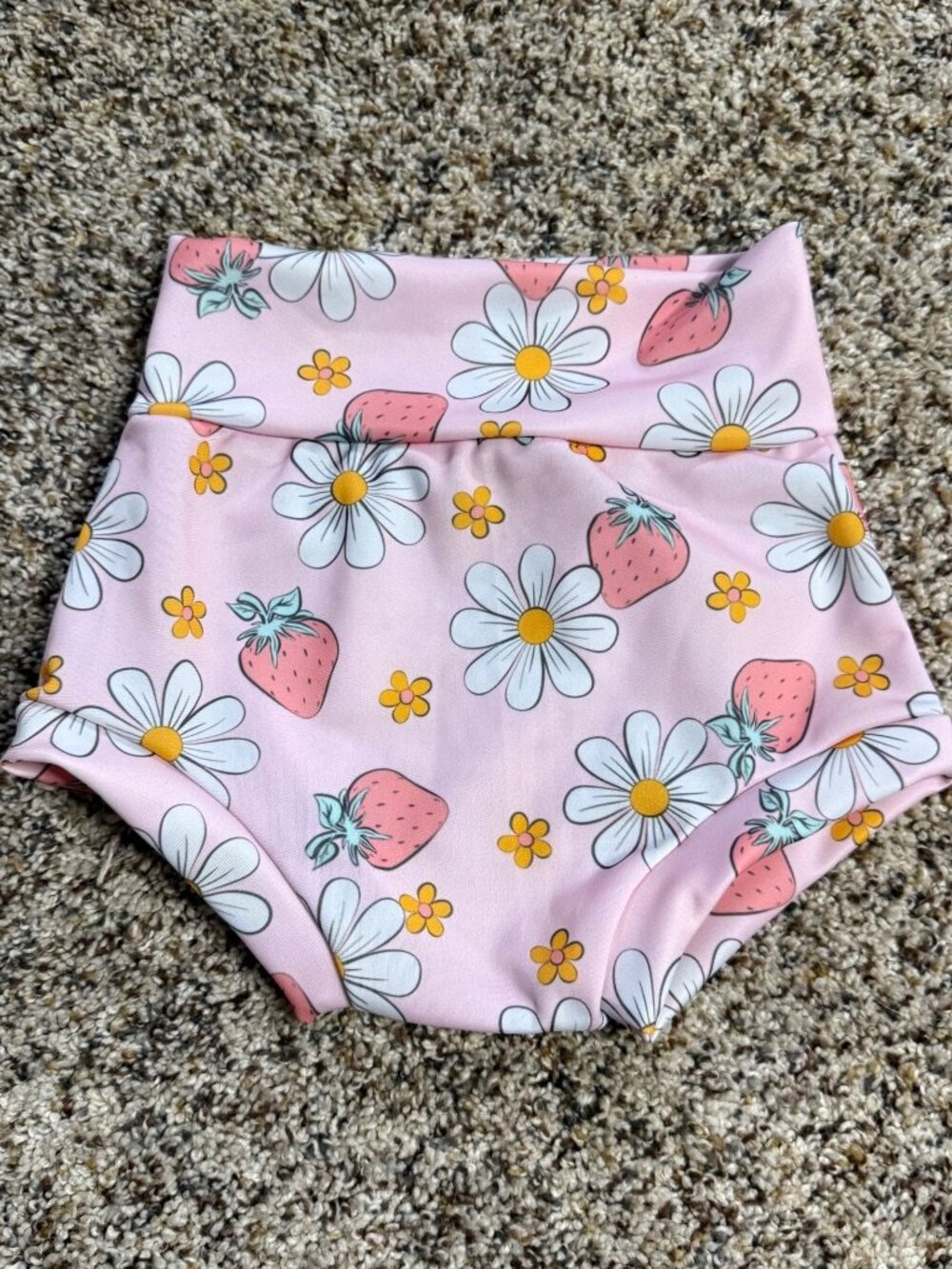 Pink strawberry daisy print bloomers